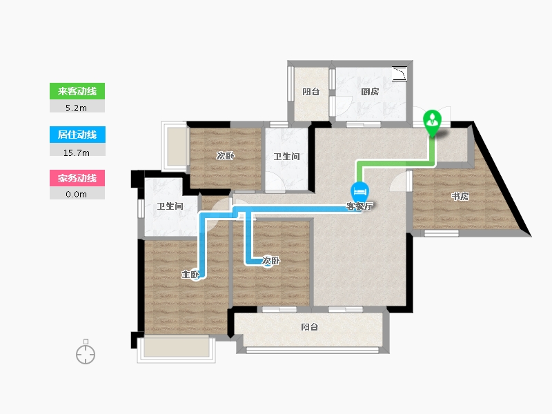 广东省-中山市-正德天水湖-94.30-户型库-动静线