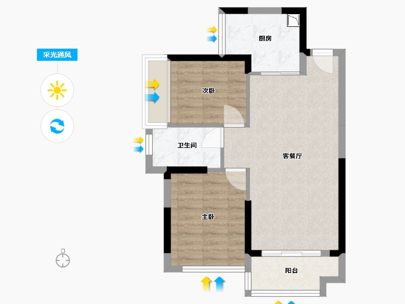 广西壮族自治区-桂林市-桂林大龙府-57.32-户型库-采光通风