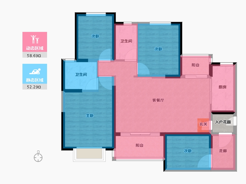 广东省-潮州市-潮州恒大城-101.26-户型库-动静分区