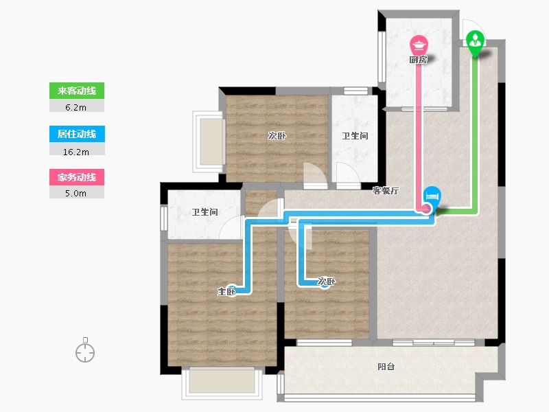 广西壮族自治区-桂林市-名门世家-96.64-户型库-动静线