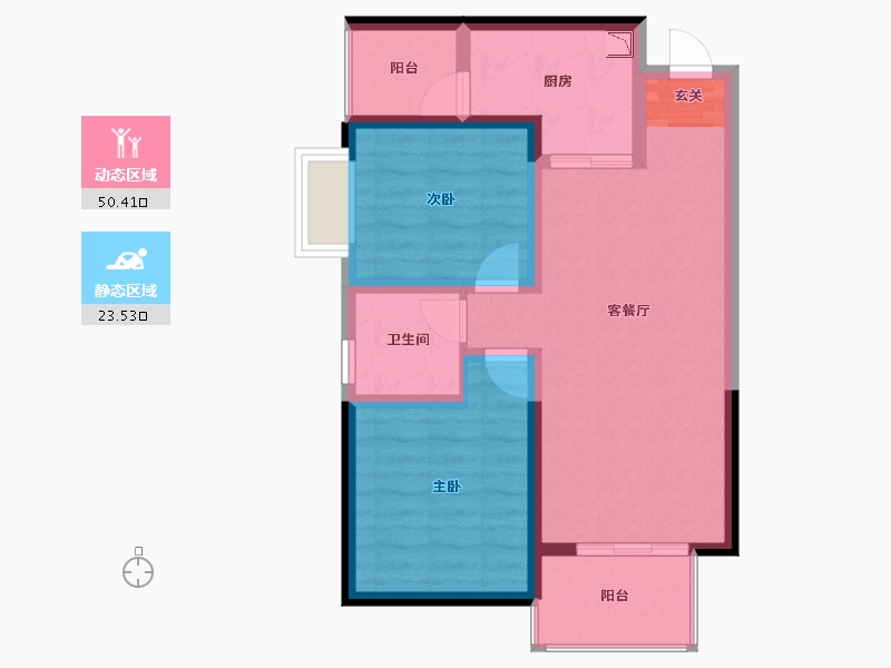 广西壮族自治区-南宁市-轨道御珑壹号城-65.32-户型库-动静分区