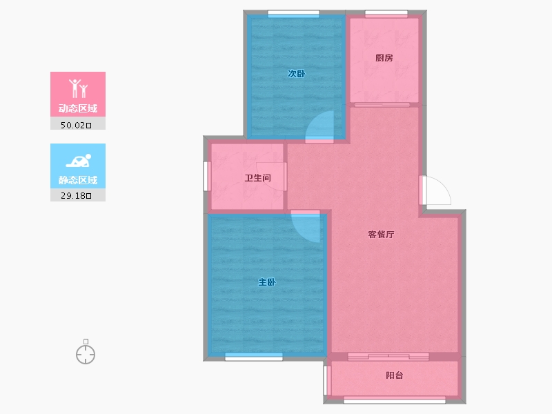 浙江省-杭州市-新弘斯维登森林度假村-71.00-户型库-动静分区