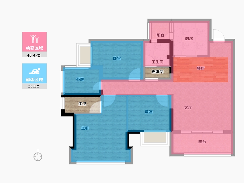 四川省-绵阳市-三多新时代-76.58-户型库-动静分区