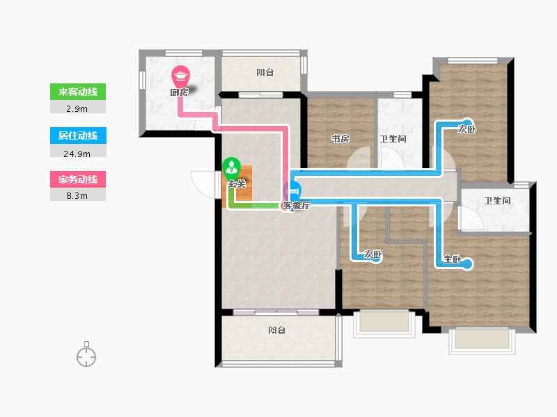 广东省-潮州市-龙光·御水岸-114.96-户型库-动静线