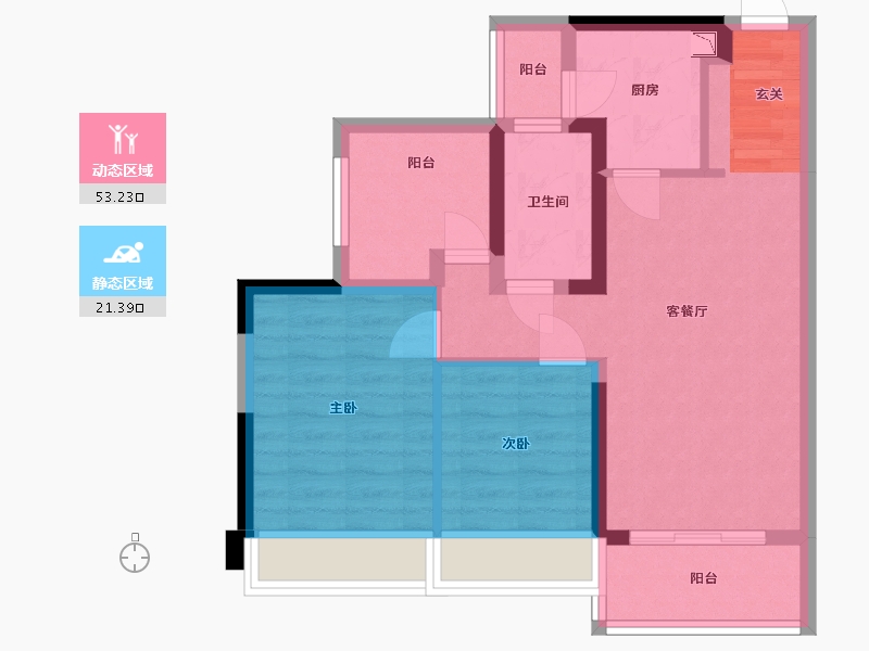 广东省-中山市-时光樾-65.45-户型库-动静分区