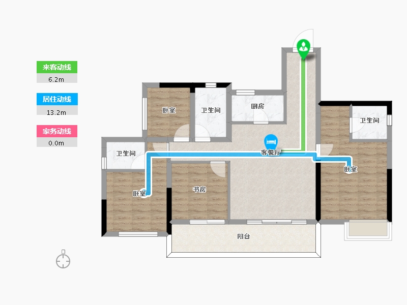 四川省-泸州市-天誉珑城-98.23-户型库-动静线