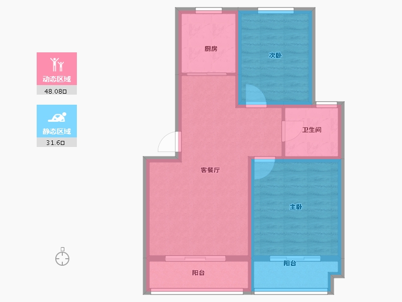 浙江省-杭州市-新弘斯维登森林度假村-71.00-户型库-动静分区