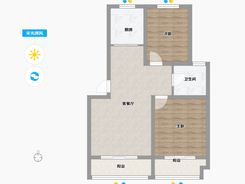 浙江省-杭州市-新弘斯维登森林度假村-71.00-户型库-采光通风