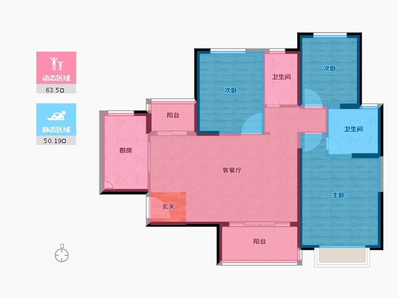 广东省-潮州市-潮州恒大城-102.34-户型库-动静分区