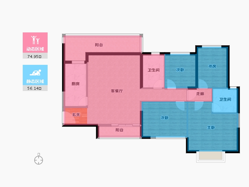 广东省-潮州市-潮州恒大城-117.60-户型库-动静分区