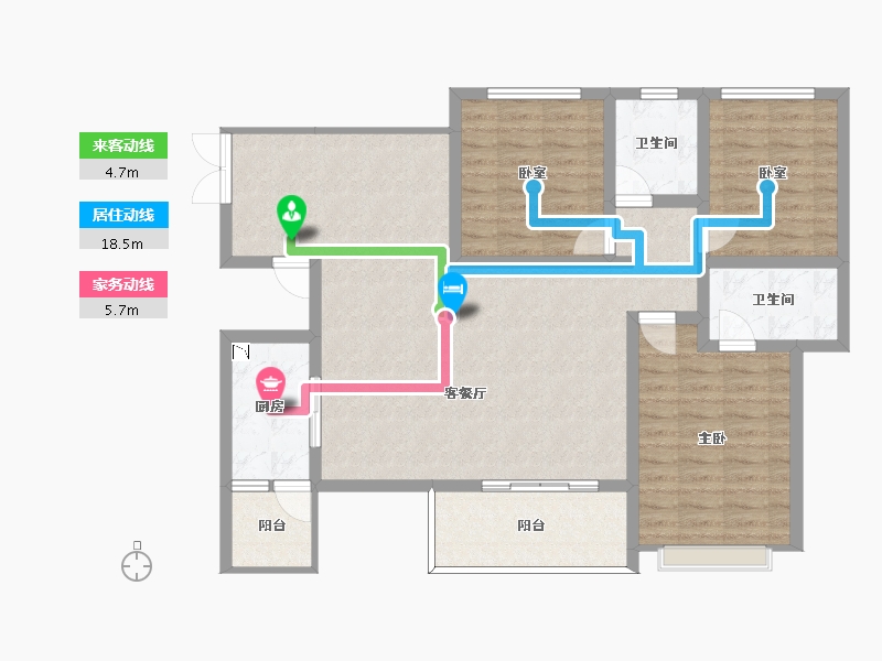 四川省-泸州市-天誉誉府-105.08-户型库-动静线