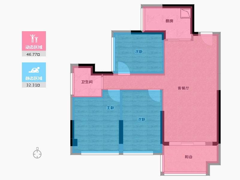 广西壮族自治区-桂林市-桂林大龙府-70.11-户型库-动静分区