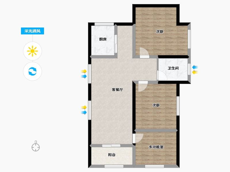 海南省-三亚市-水三千-83.92-户型库-采光通风