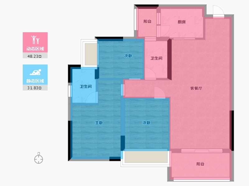 广东省-中山市-爱琴半岛-71.20-户型库-动静分区