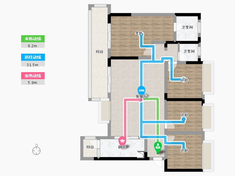 四川省-德阳市-世茂璀璨天城-114.00-户型库-动静线