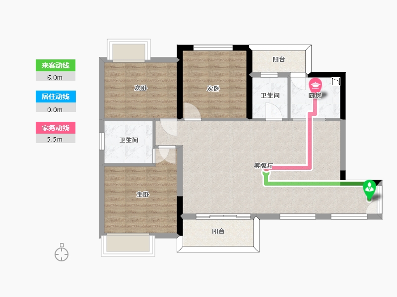 四川省-泸州市-万华玖玺府-84.30-户型库-动静线