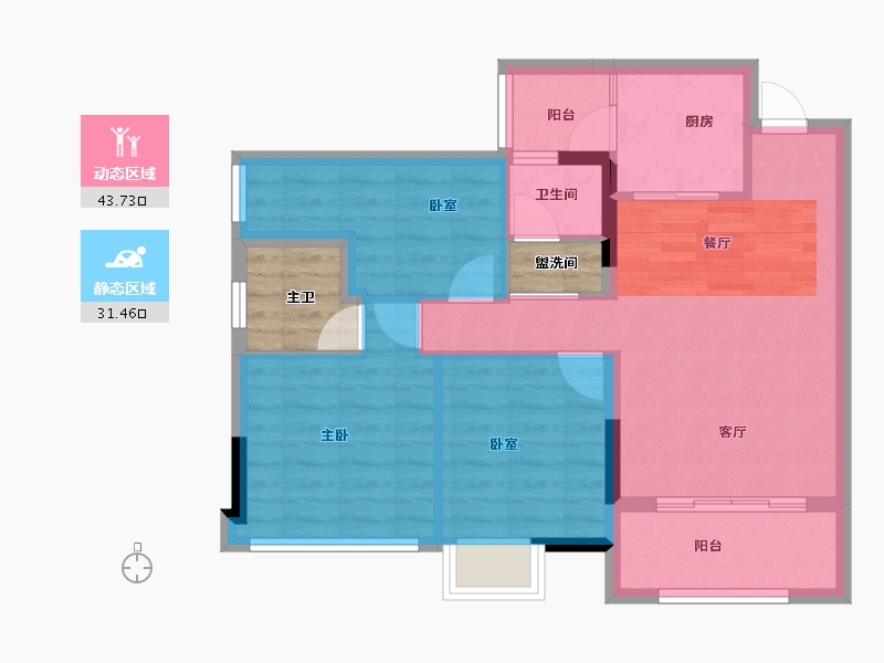 四川省-绵阳市-三多新时代-71.92-户型库-动静分区