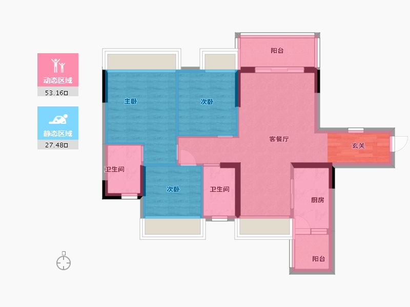 广东省-中山市-爱琴半岛-71.20-户型库-动静分区