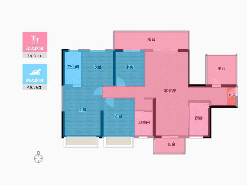 广西壮族自治区-南宁市-中南十洲-112.26-户型库-动静分区