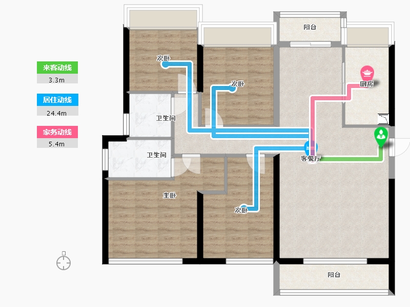 广东省-中山市-碧桂园天悦府-112.00-户型库-动静线