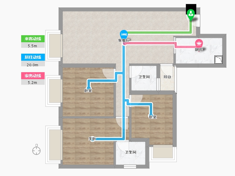 四川省-绵阳市-绵州里-71.21-户型库-动静线