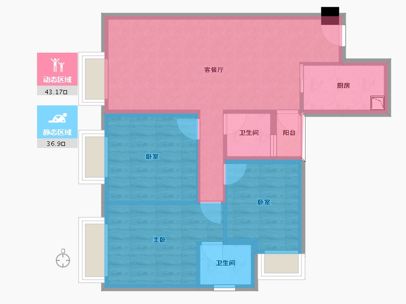 四川省-绵阳市-绵州里-71.21-户型库-动静分区