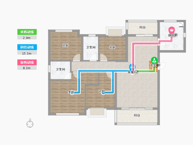 广东省-潮州市-龙光·御水岸-115.20-户型库-动静线