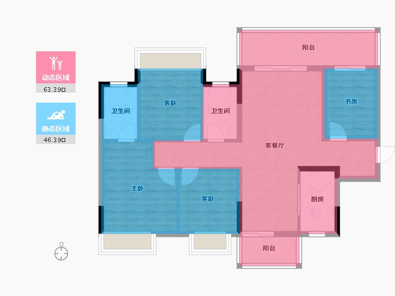 广西壮族自治区-南宁市-九樾府樾境-98.28-户型库-动静分区