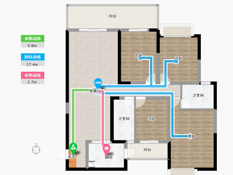 广西壮族自治区-南宁市-轨道御珑壹号城-123.44-户型库-动静线