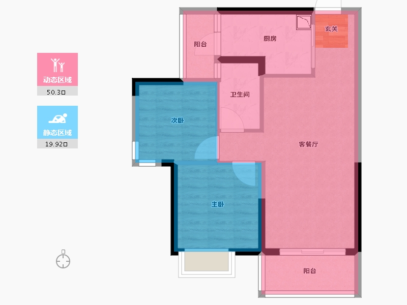 广东省-潮州市-龙光·御水岸-62.40-户型库-动静分区