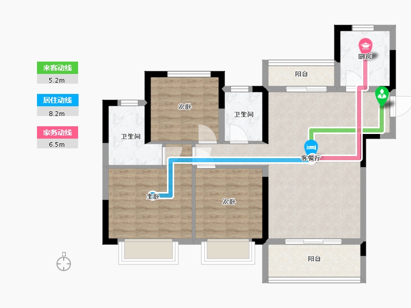 江西省-九江市-保利八里翡翠-81.46-户型库-动静线