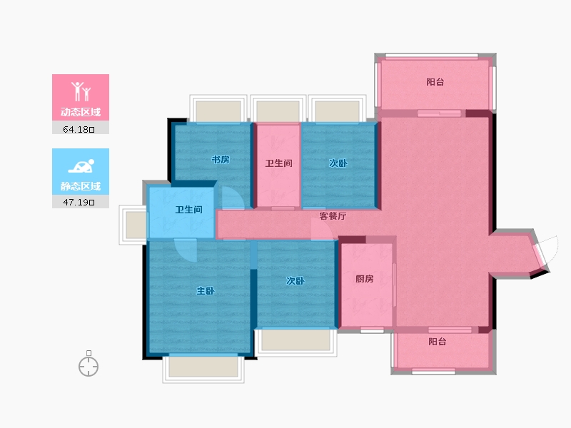 广东省-中山市-金帝世纪城-99.00-户型库-动静分区