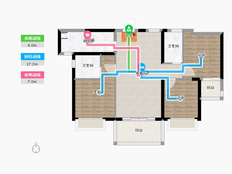 广东省-潮州市-龙光·御水岸-88.00-户型库-动静线