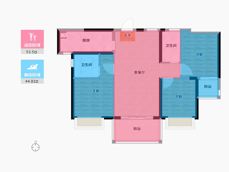 广东省-潮州市-龙光·御水岸-88.00-户型库-动静分区