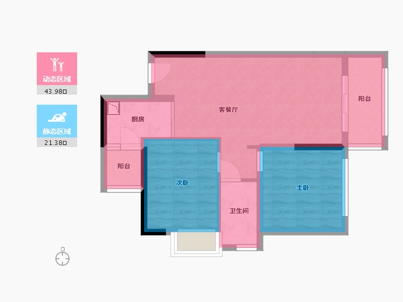 广东省-中山市-金帝世纪城-57.81-户型库-动静分区