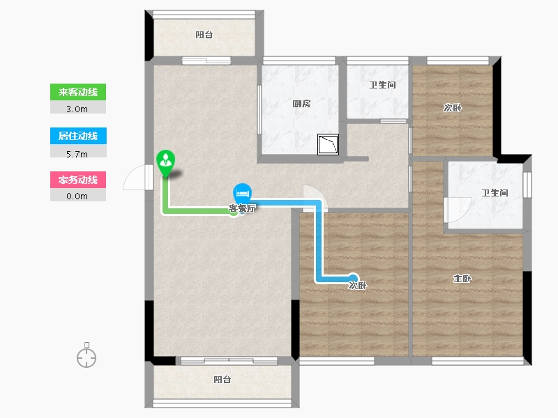 广东省-中山市-碧桂园天悦府-94.40-户型库-动静线