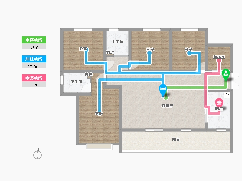 四川省-泸州市-天誉誉府-118.59-户型库-动静线