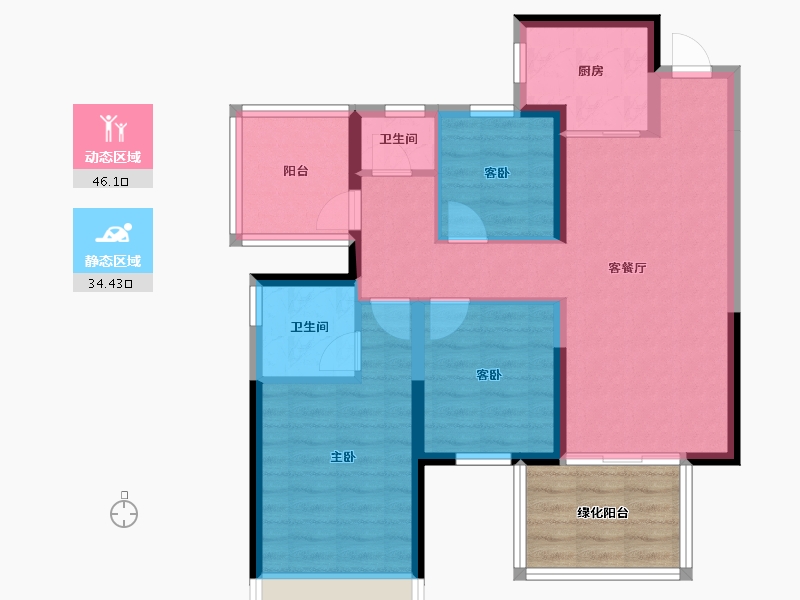 广西壮族自治区-南宁市-中建邕和府-77.99-户型库-动静分区