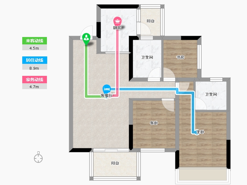 广西壮族自治区-南宁市-九樾府樾境-74.15-户型库-动静线