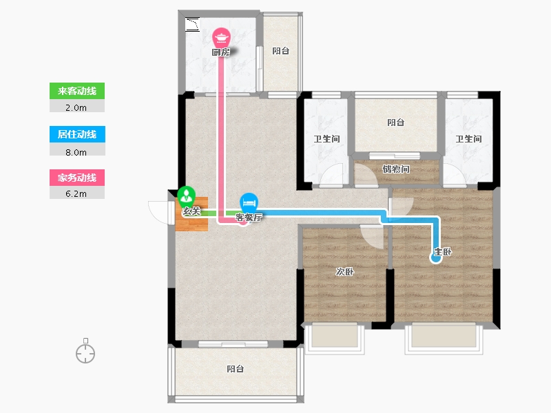 广东省-潮州市-滨江华府-92.83-户型库-动静线