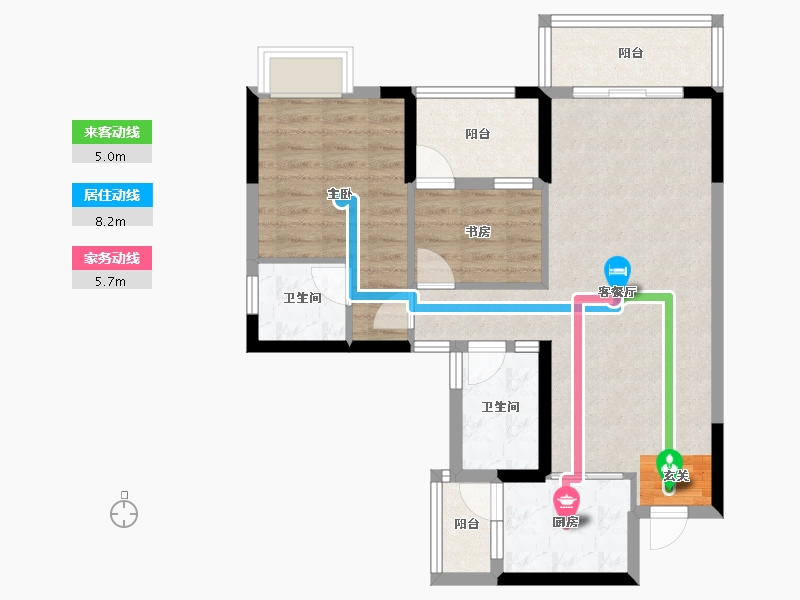 广东省-潮州市-滨江华府-72.40-户型库-动静线