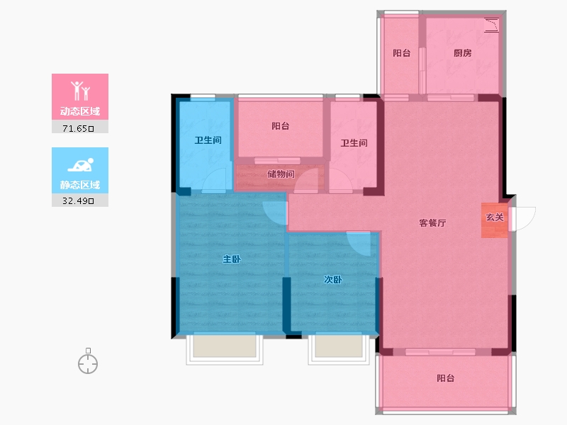 广东省-潮州市-滨江华府-93.01-户型库-动静分区