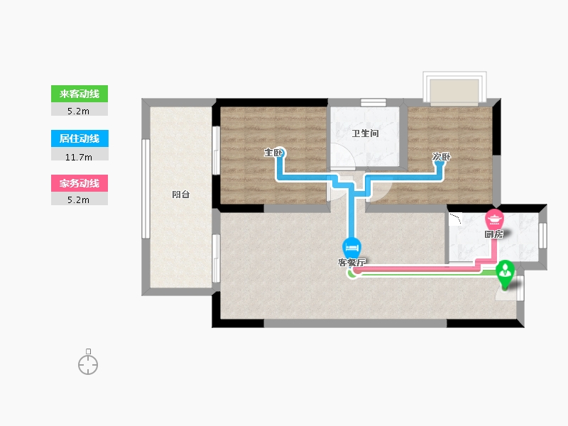 广西壮族自治区-南宁市-奥园瀚德棠悦府-69.06-户型库-动静线