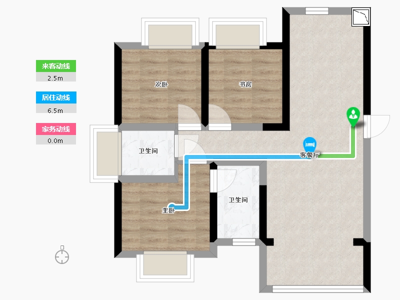 广西壮族自治区-北海市-银河云谷里-60.05-户型库-动静线