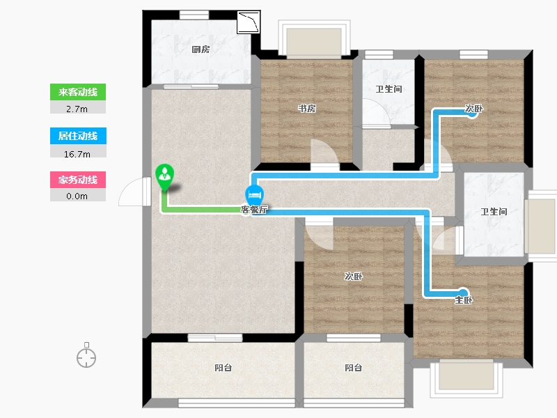 广西壮族自治区-北海市-银河云谷里-87.35-户型库-动静线