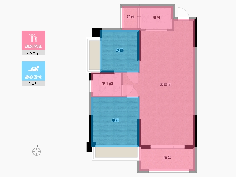 广东省-中山市-水韵名门-61.41-户型库-动静分区