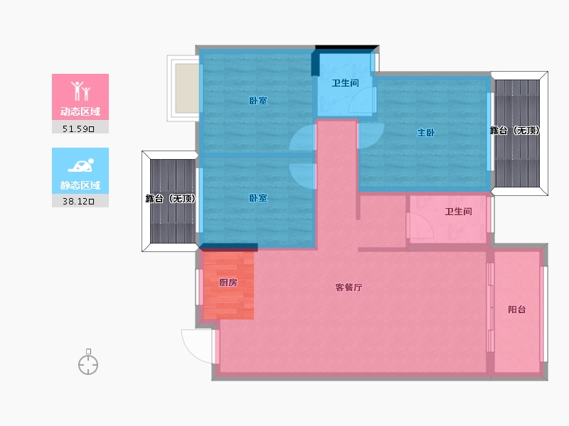 广西壮族自治区-百色市-靖西普罗旺斯-89.02-户型库-动静分区