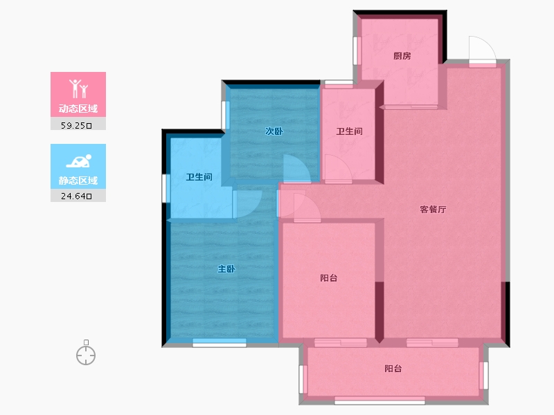 广西壮族自治区-南宁市-金科天籁城-74.50-户型库-动静分区