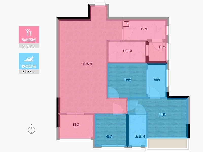 广东省-中山市-中铭新达城-72.28-户型库-动静分区