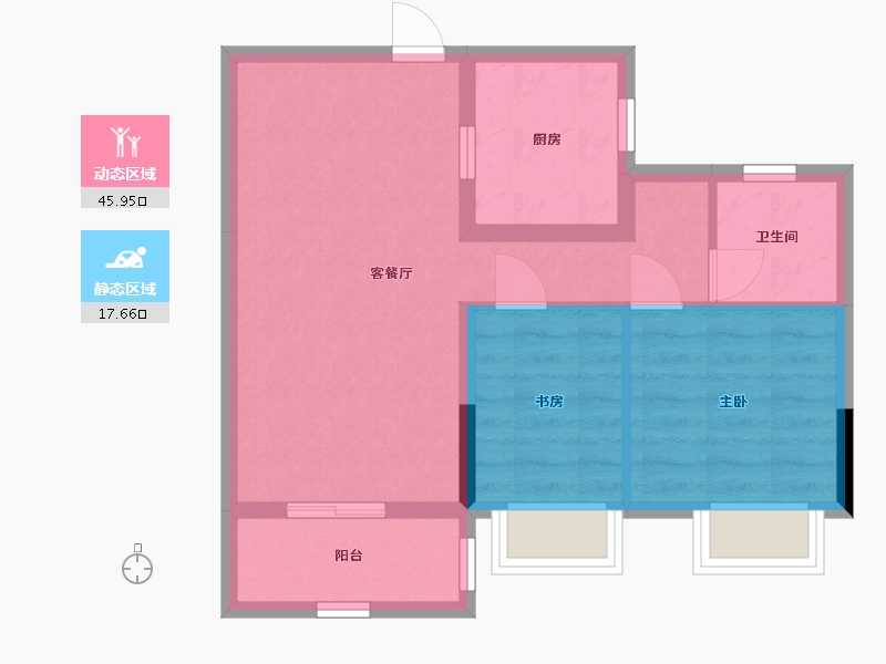 广西壮族自治区-北海市-乾丰家园-56.33-户型库-动静分区